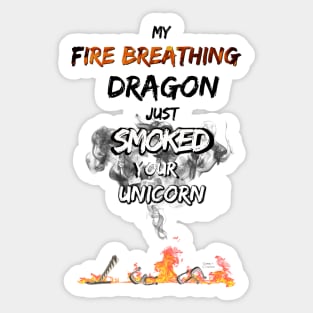 Fire Breathing Dragon with Image Sticker